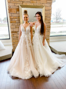 same wedding dress in different colors