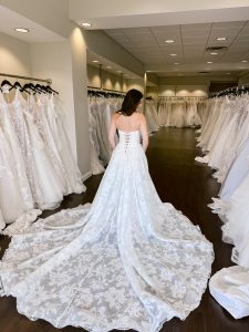 Statement wedding dresses at One Fine Day Bridal in Fort Wayne, Indiana
