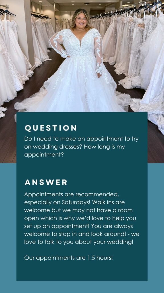 Do I need to make an appointment at One Fine Day Bridal?