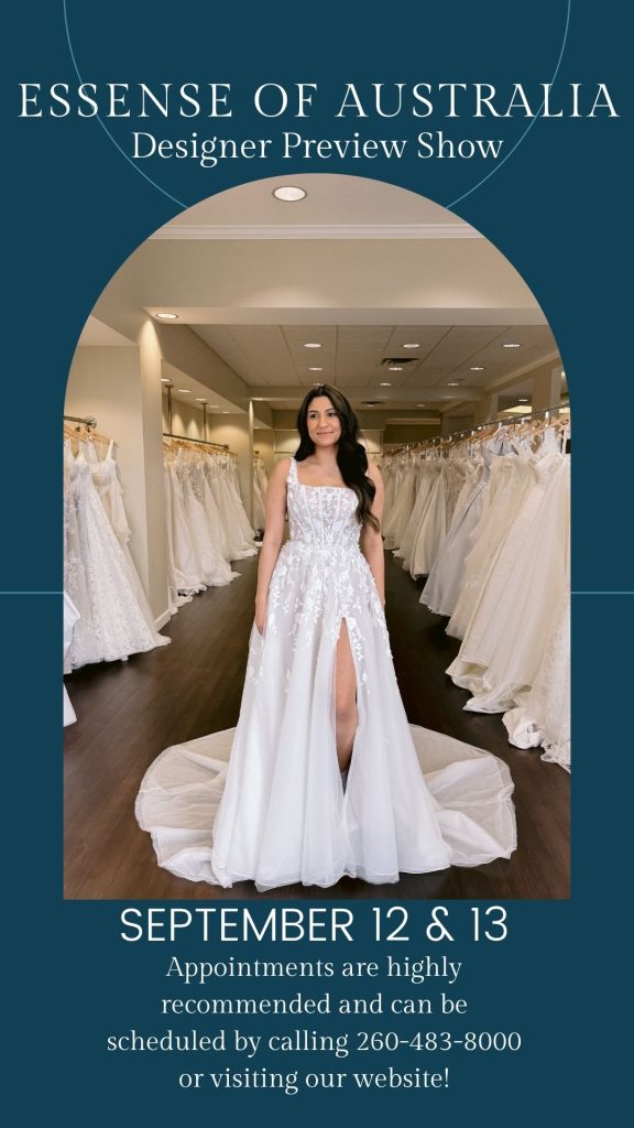 Essense of Australia Designer Preview Show September 12th & 13th!