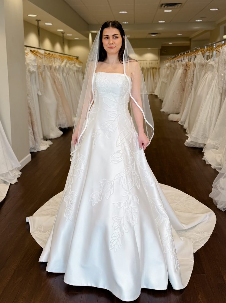 Corded lace ballgown wedding dress